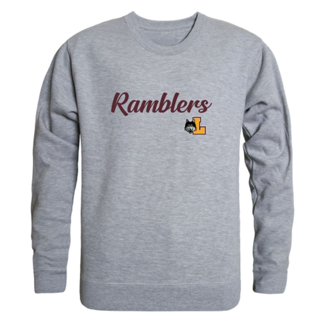 LUC Loyola University Chicago Ramblers Script Crewneck Pullover Sweatshirt Sweater Black