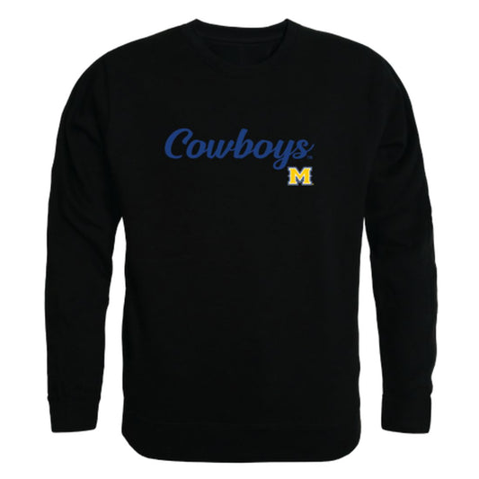 McNeese State University Cowboys and Cowgirls Script Crewneck Pullover Sweatshirt Sweater Black