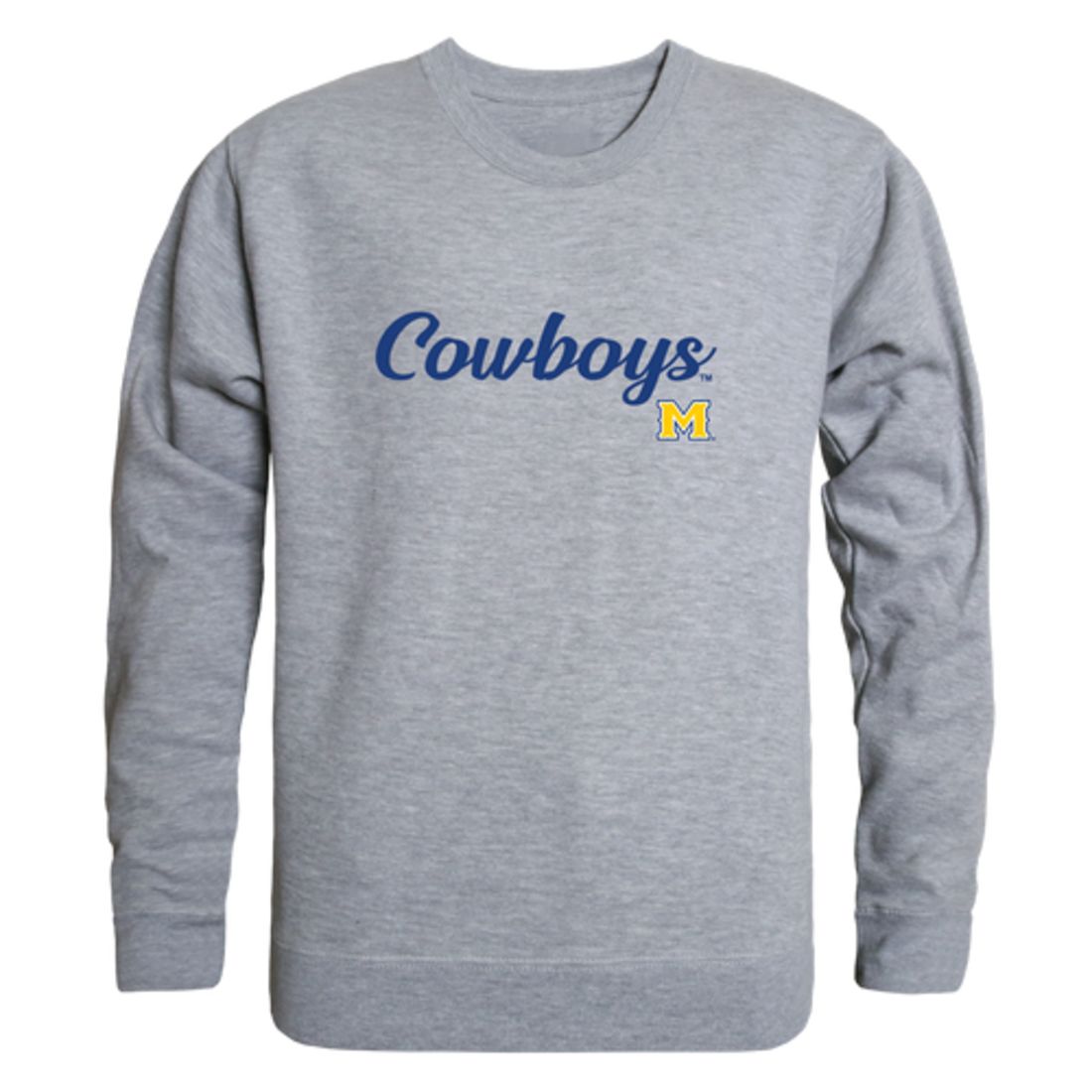 McNeese State University Cowboys and Cowgirls Script Crewneck Pullover Sweatshirt Sweater Black