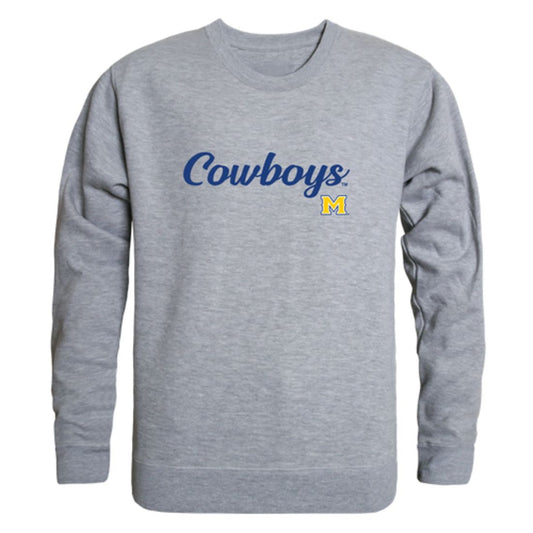 McNeese State University Cowboys and Cowgirls Script Crewneck Pullover Sweatshirt Sweater Black