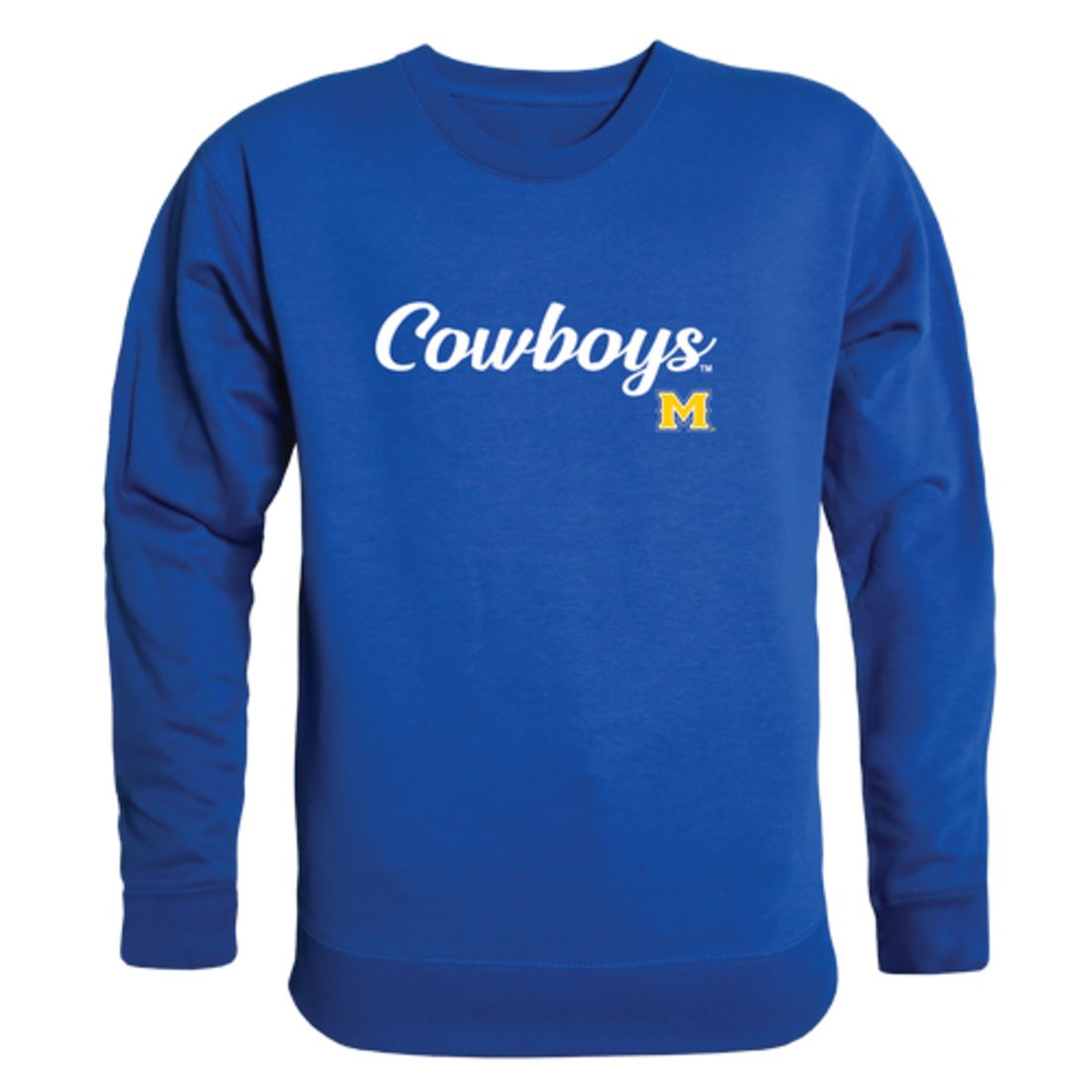 McNeese State University Cowboys and Cowgirls Script Crewneck Pullover Sweatshirt Sweater Black