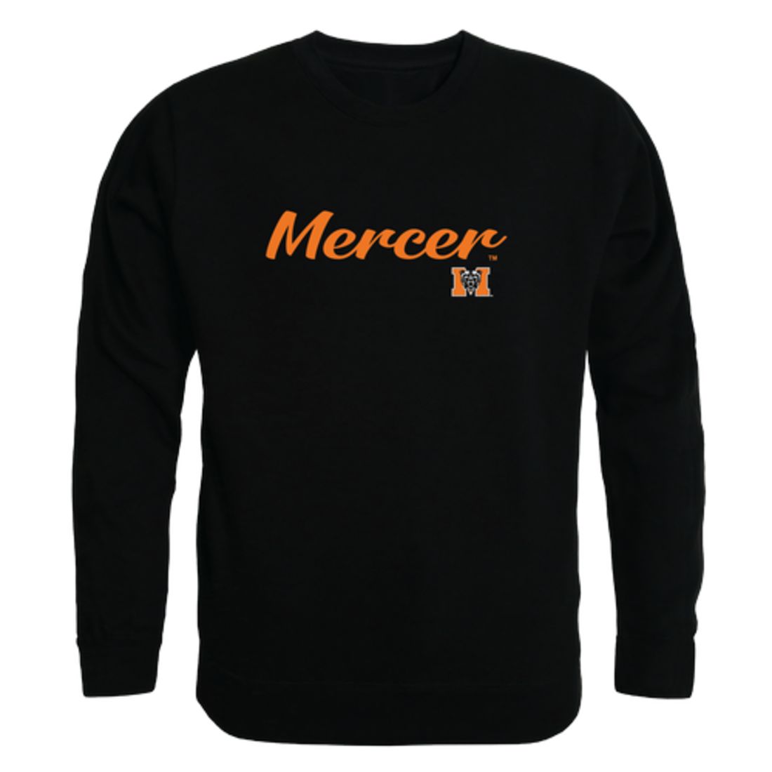 Mercer University Bears Script Crewneck Pullover Sweatshirt Sweater Black