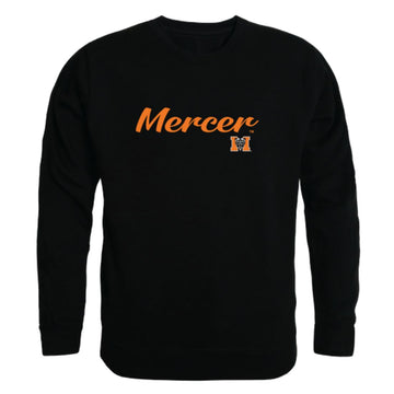 Mercer University Bears Script Crewneck Pullover Sweatshirt Sweater Black