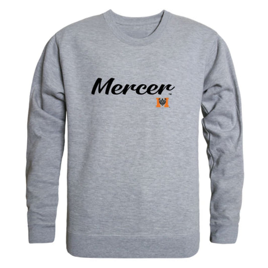 Mercer University Bears Script Crewneck Pullover Sweatshirt Sweater Black