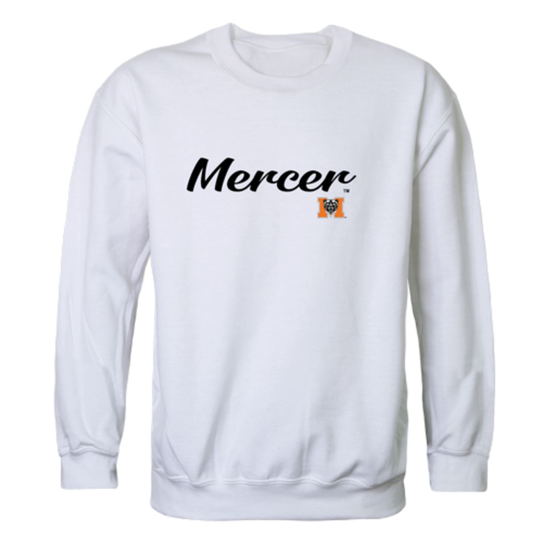 Mercer University Bears Script Crewneck Pullover Sweatshirt Sweater Black