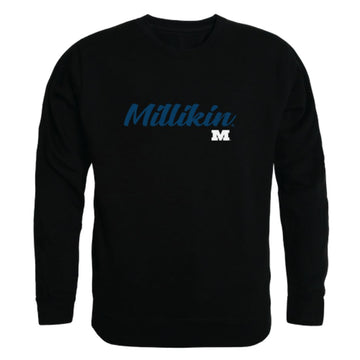Millikin University Big Blue Script Crewneck Pullover Sweatshirt Sweater Black