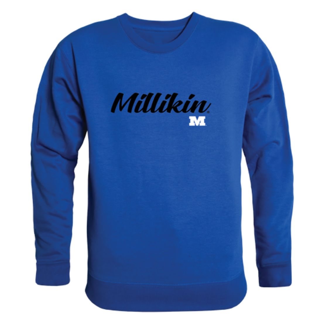 Millikin University Big Blue Script Crewneck Pullover Sweatshirt Sweater Black