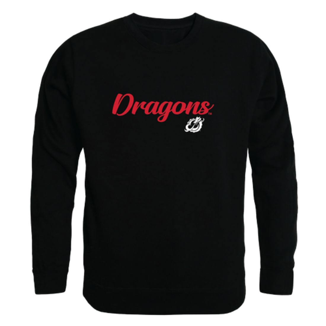 MSUM Minnesota State University Moorhead Dragons Script Crewneck Pullover Sweatshirt Sweater Black
