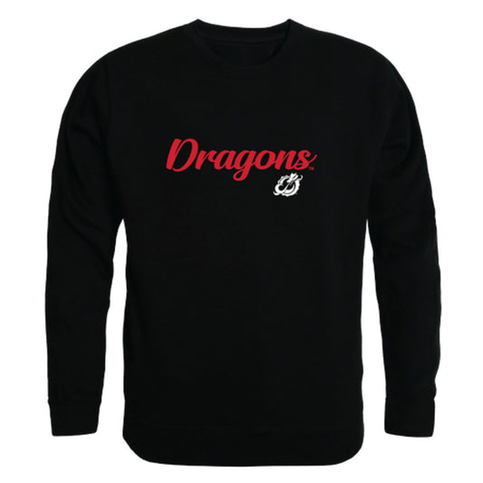MSUM Minnesota State University Moorhead Dragons Script Crewneck Pullover Sweatshirt Sweater Black