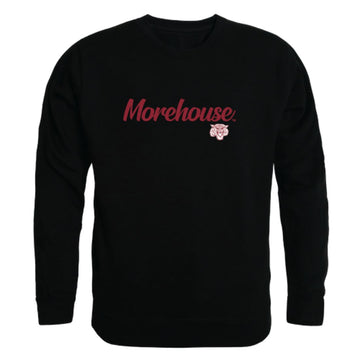 Morehouse College Maroon Tigers Script Crewneck Pullover Sweatshirt Sweater Black