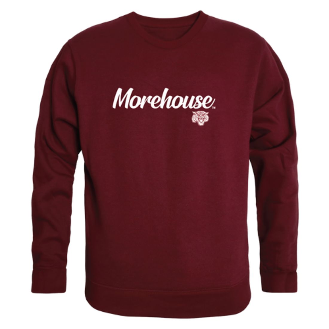 Morehouse College Maroon Tigers Script Crewneck Pullover Sweatshirt Sweater Black