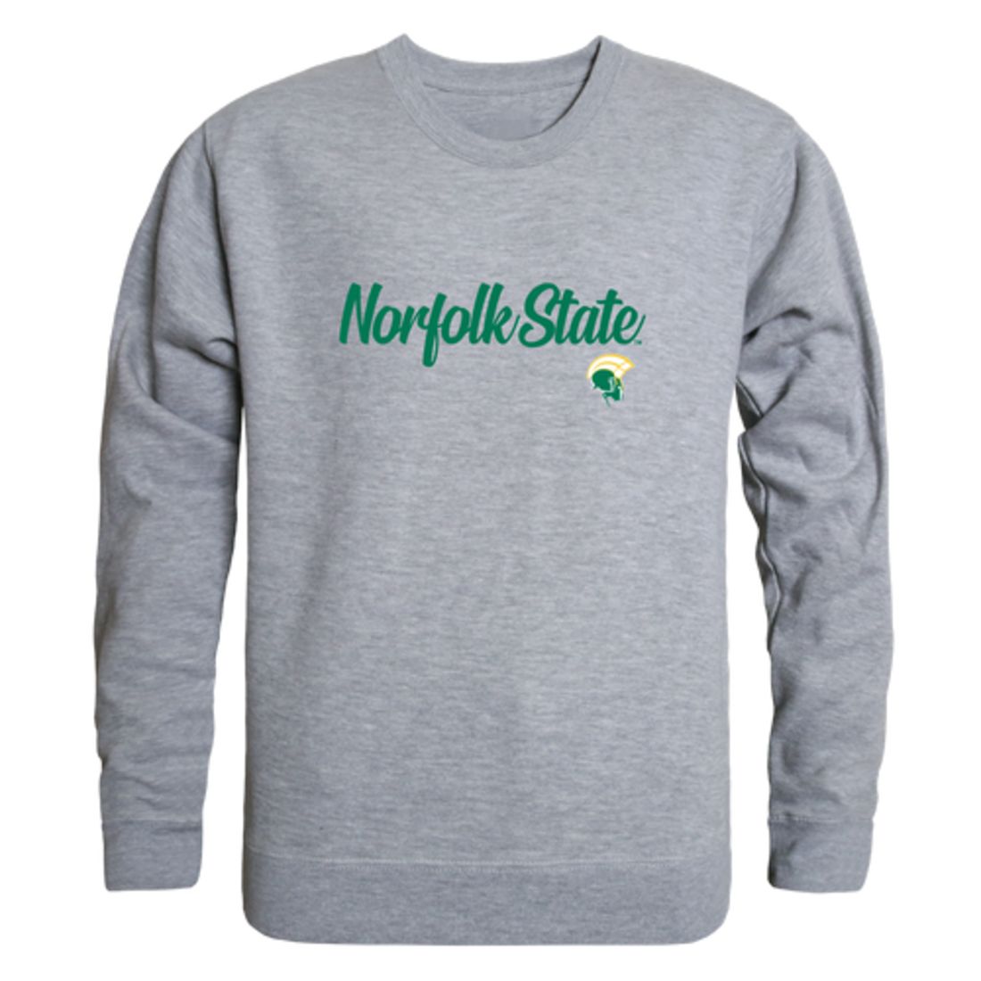 NSU Norfolk State University Spartans Script Crewneck Pullover Sweatshirt Sweater Black