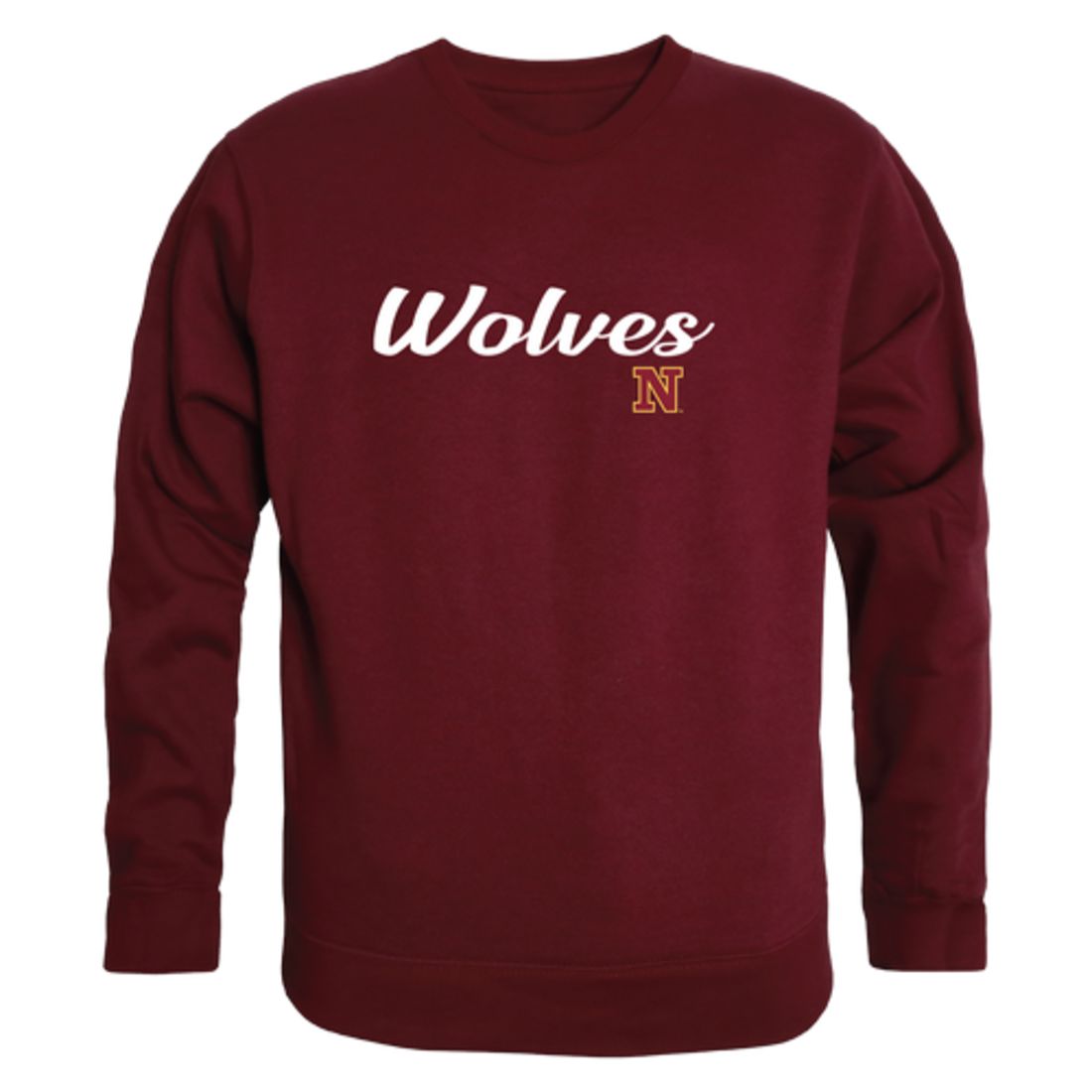 NSU Northern State University Wolves Script Crewneck Pullover Sweatshirt Sweater Black