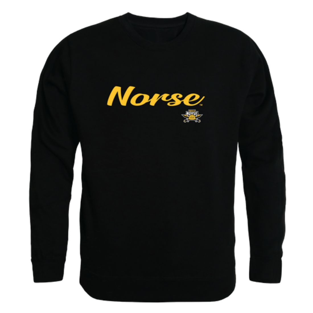 NKU Northern Kentucky University Norse Script Crewneck Pullover Sweatshirt Sweater Black