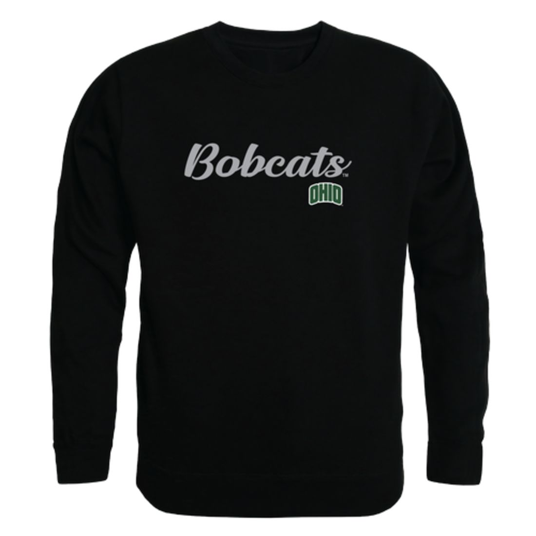 Ohio University Bobcats Script Crewneck Pullover Sweatshirt Sweater Black