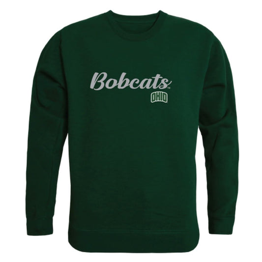 Ohio University Bobcats Script Crewneck Pullover Sweatshirt Sweater Black