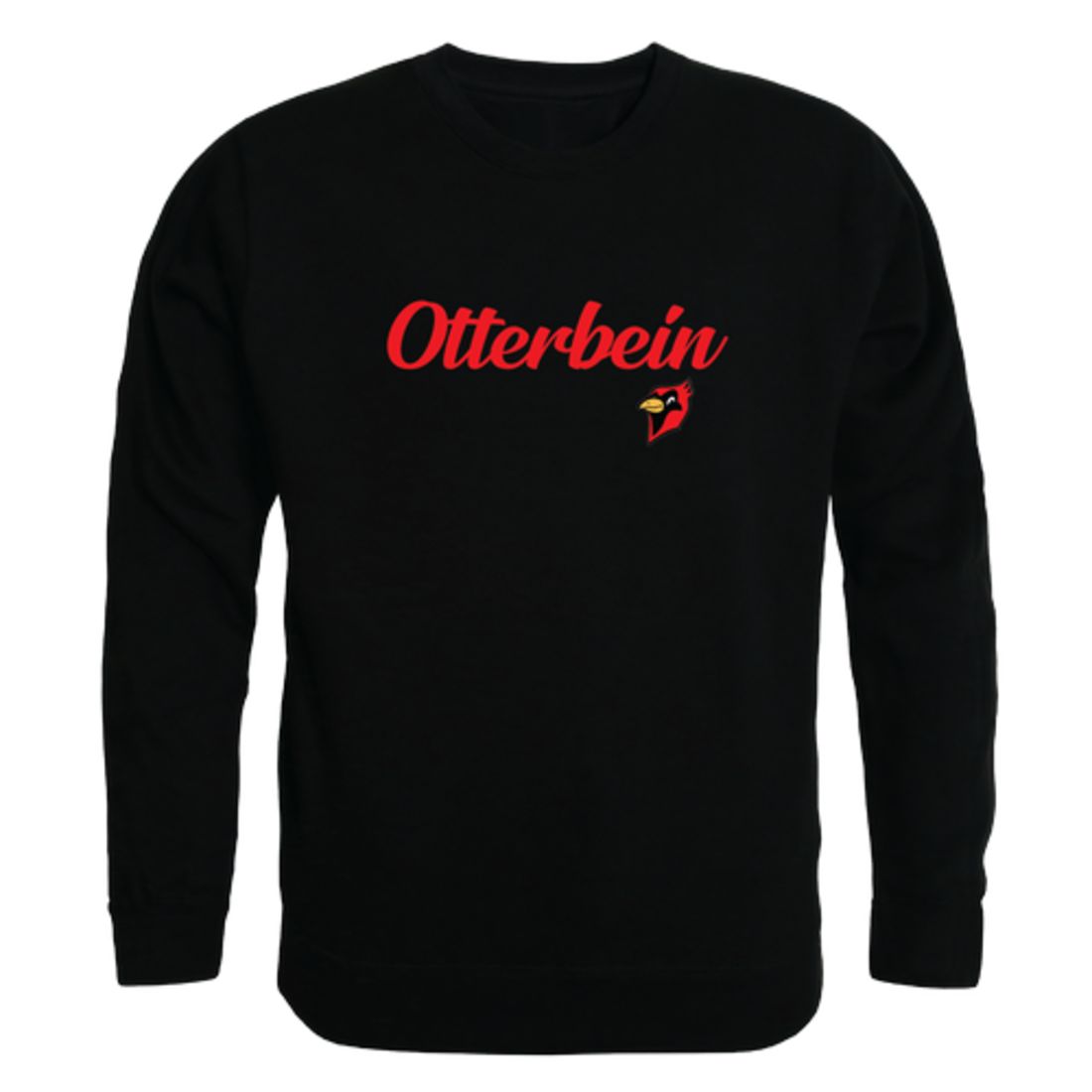 Otterbein University Cardinals Script Crewneck Pullover Sweatshirt Sweater Black