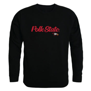 Polk State College Eagles Script Crewneck Pullover Sweatshirt Sweater Black