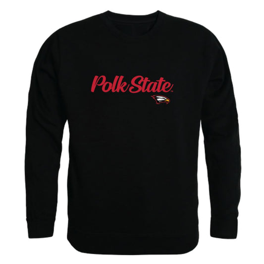 Polk State College Eagles Script Crewneck Pullover Sweatshirt Sweater Black