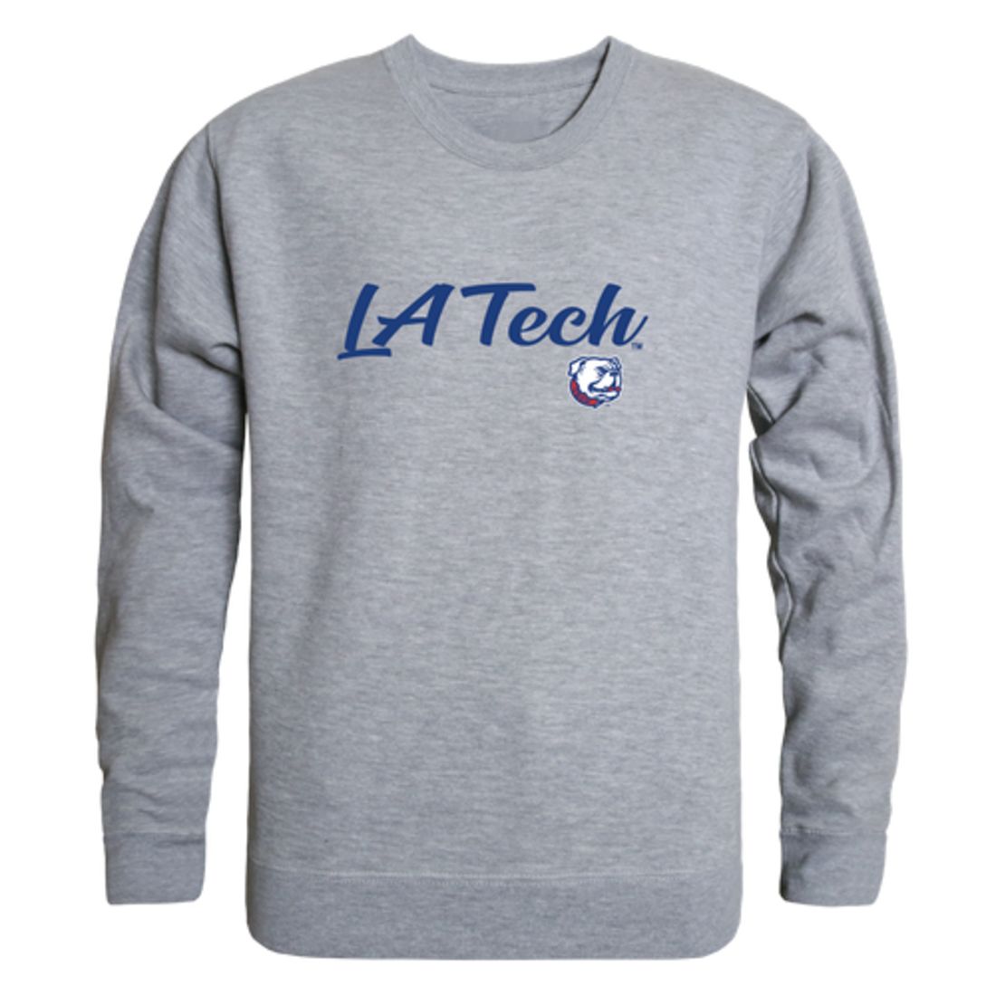 Louisiana Tech University Bulldogs Script Crewneck Pullover Sweatshirt Sweater Black