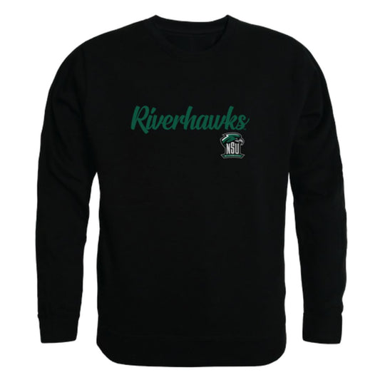 NSU Northeastern State University RiverHawks Script Crewneck Pullover Sweatshirt Sweater Black