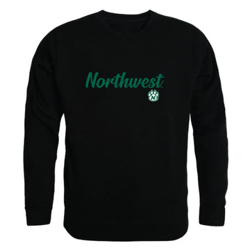NW Northwest Missouri State University Bearcat Script Crewneck Pullover Sweatshirt Sweater Black