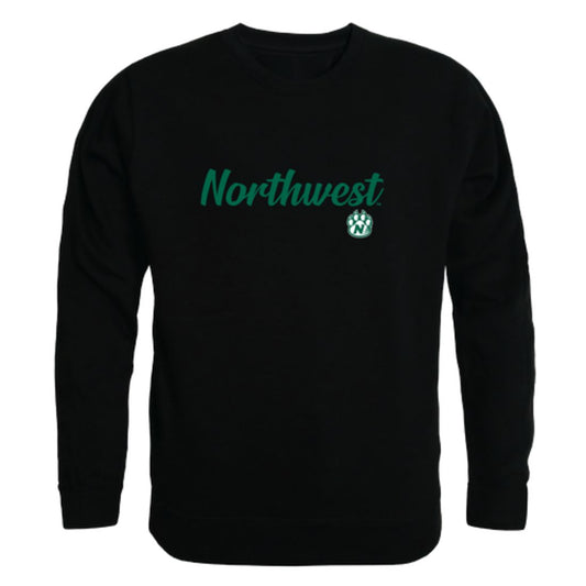 NW Northwest Missouri State University Bearcat Script Crewneck Pullover Sweatshirt Sweater Black