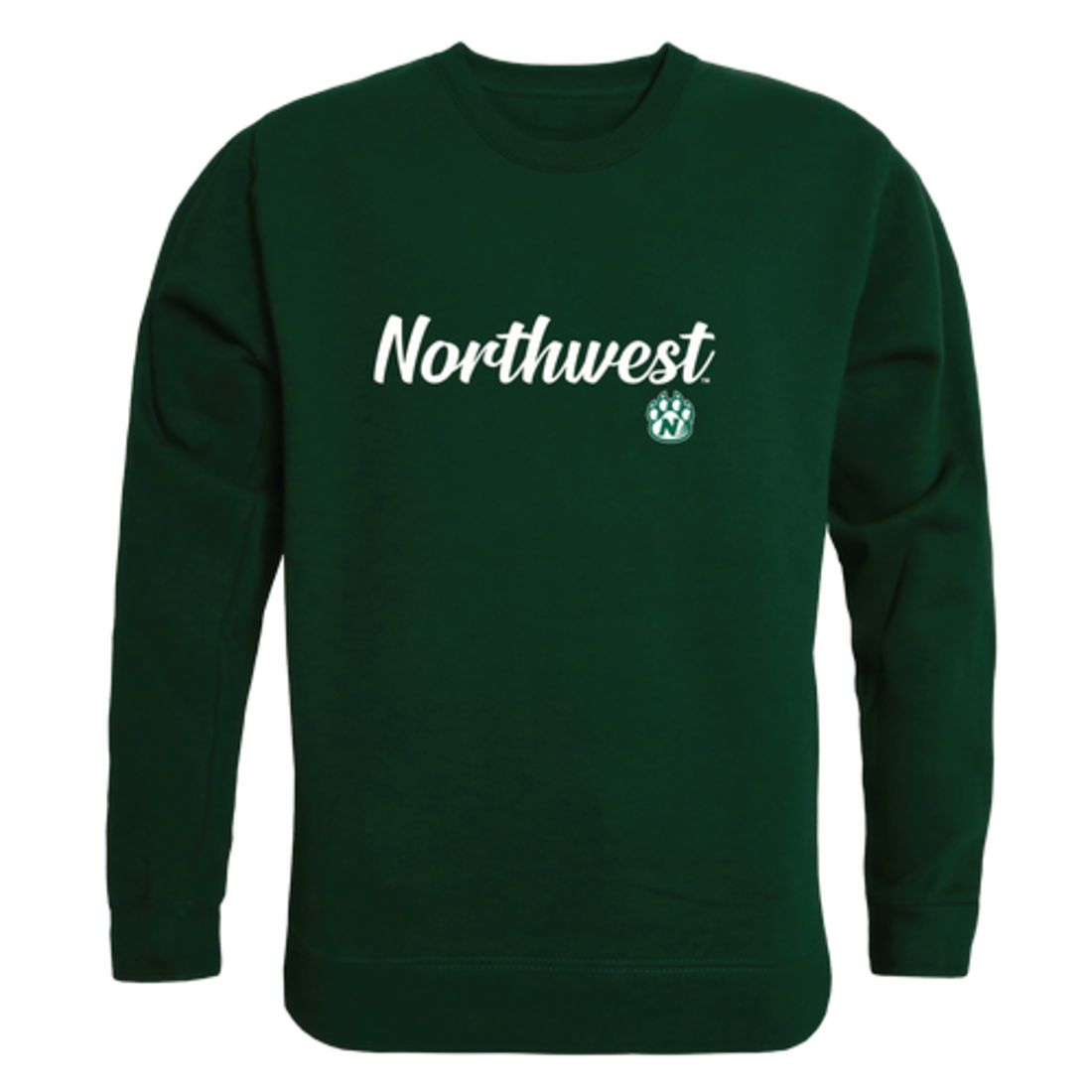 NW Northwest Missouri State University Bearcat Script Crewneck Pullover Sweatshirt Sweater Black