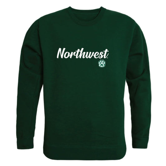 NW Northwest Missouri State University Bearcat Script Crewneck Pullover Sweatshirt Sweater Black