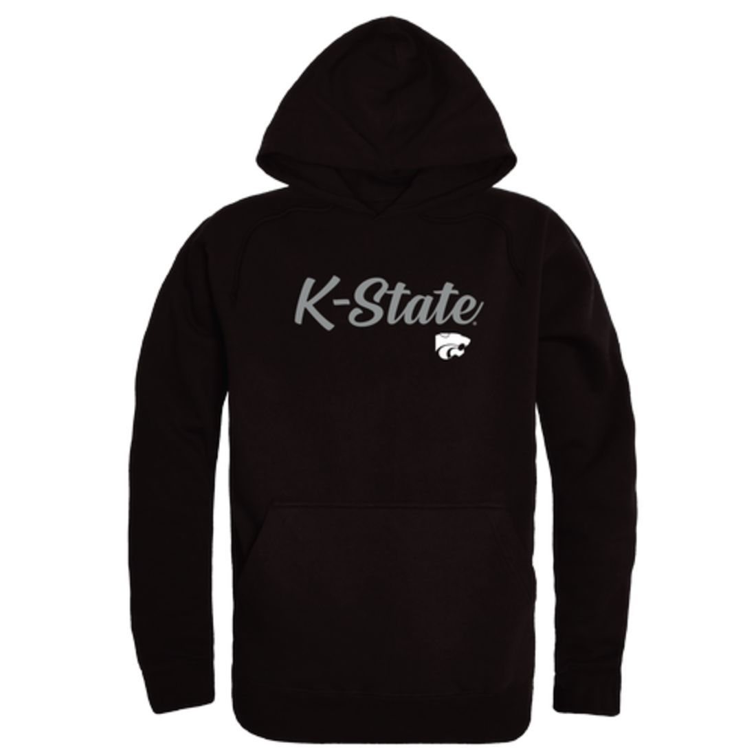 KSU Kansas State University Wildcats Mens Script Hoodie Sweatshirt Black