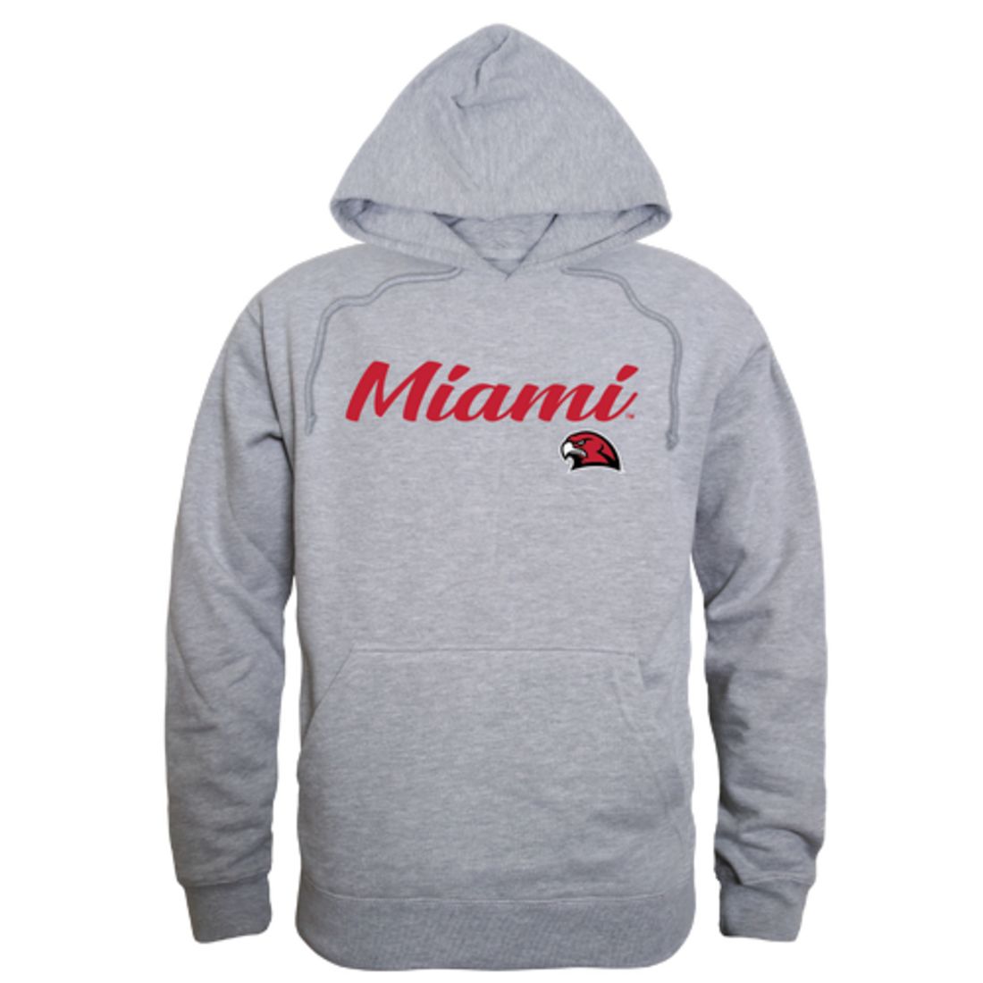Miami University RedHawks Mens Script Hoodie Sweatshirt Black