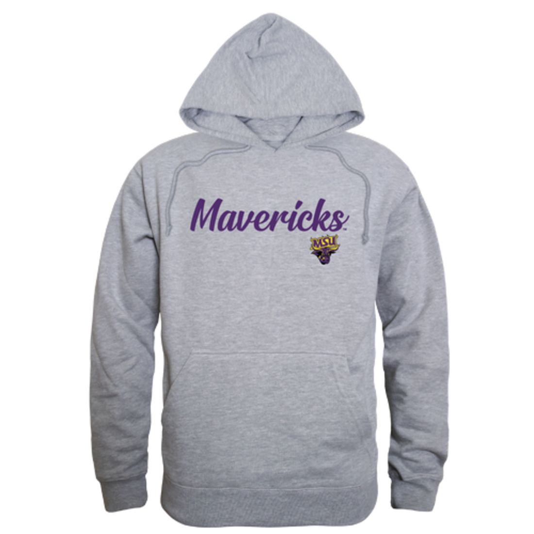 MNSU Minnesota State University Mankato Mavericks Mens Script Hoodie Sweatshirt Black