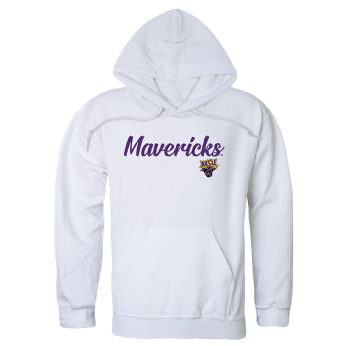 MNSU Minnesota State University Mankato Mavericks Mens Script Hoodie Sweatshirt Black