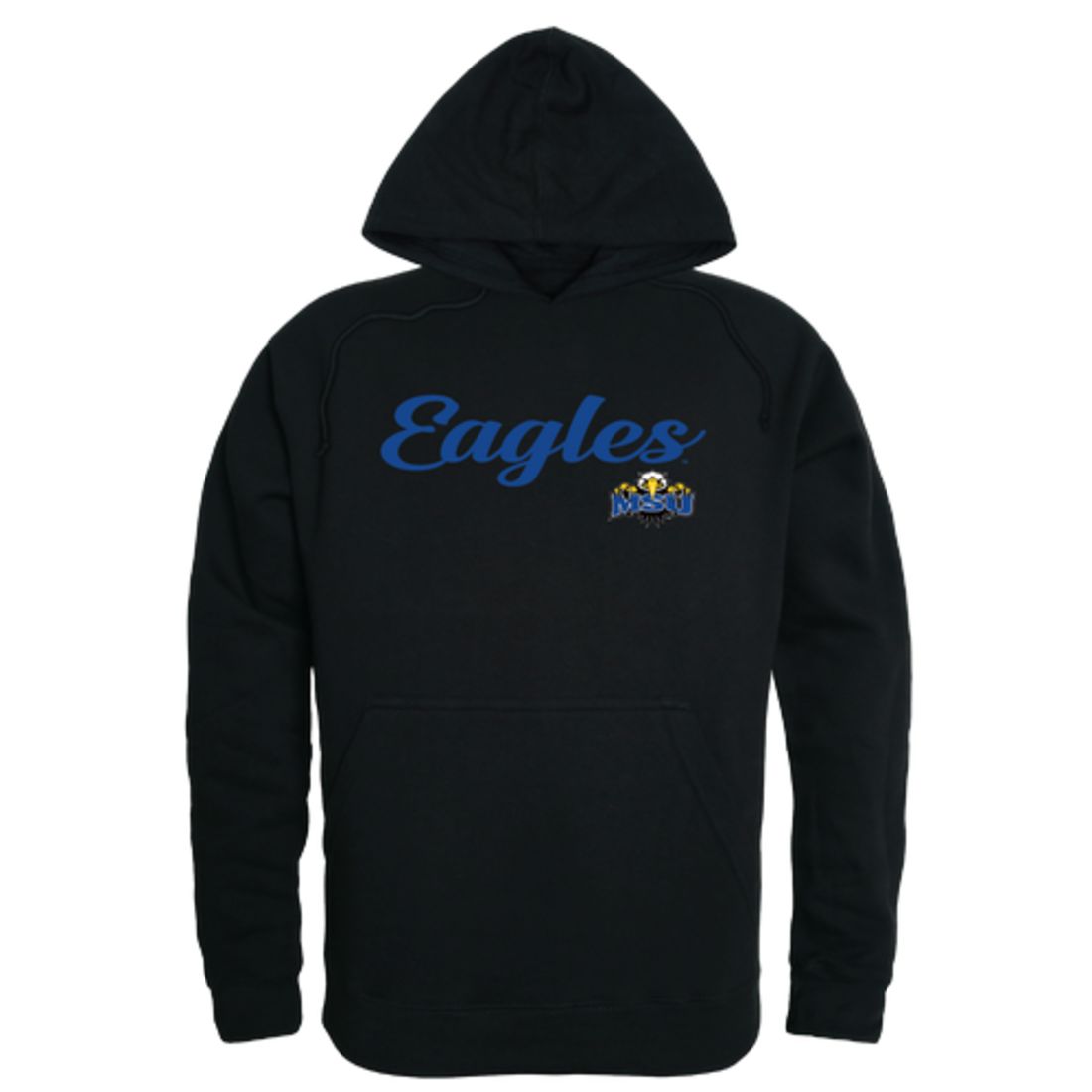 MSU Morehead State University Eagles Mens Script Hoodie Sweatshirt Black