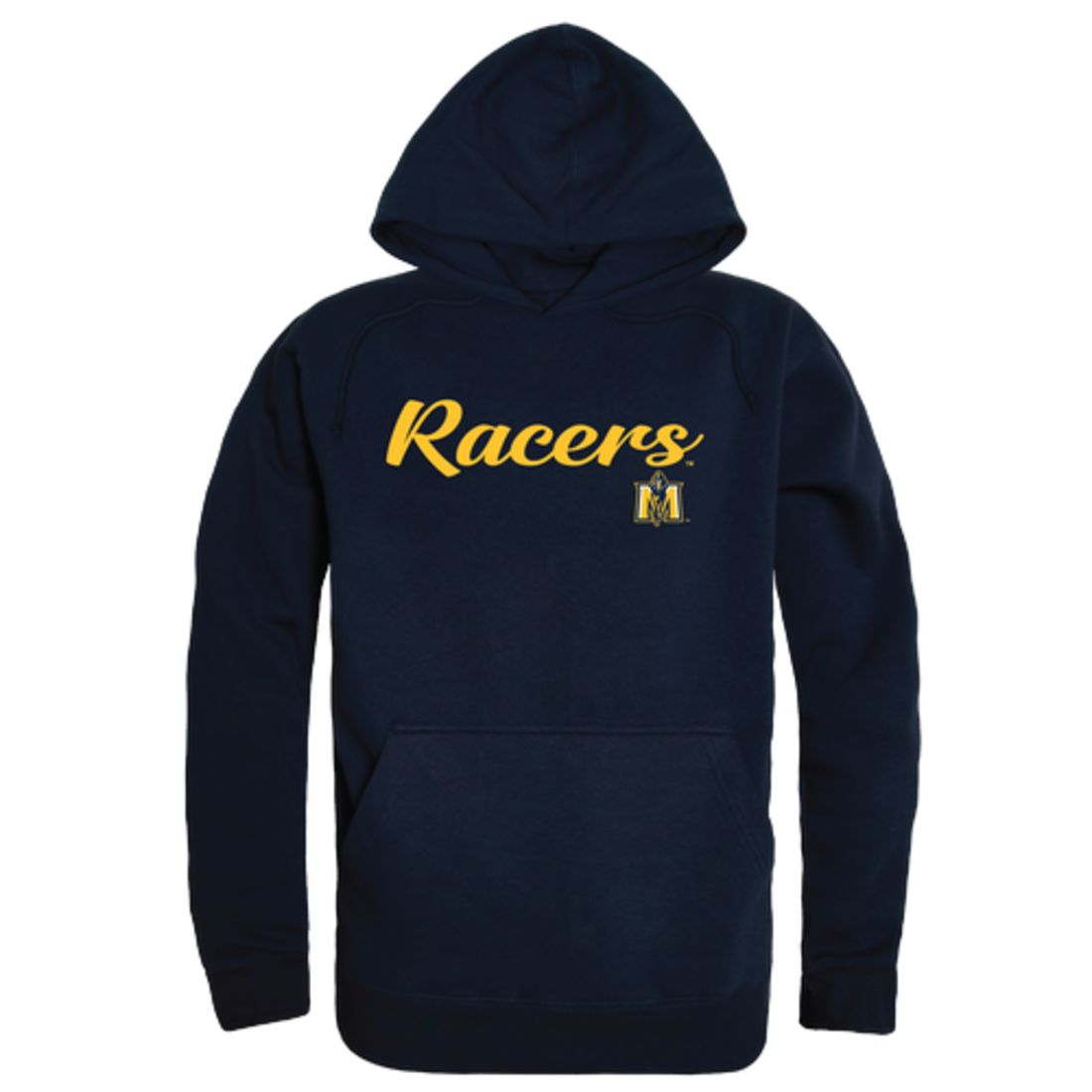 MSU Murray State University Racers Mens Script Hoodie Sweatshirt Black