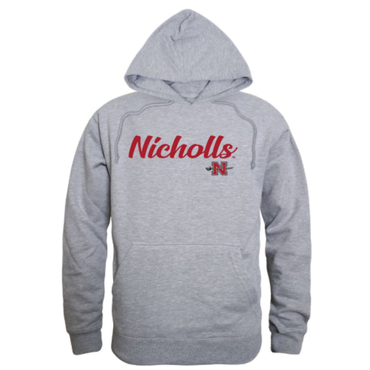 Nicholls State University Colonels Mens Script Hoodie Sweatshirt Black
