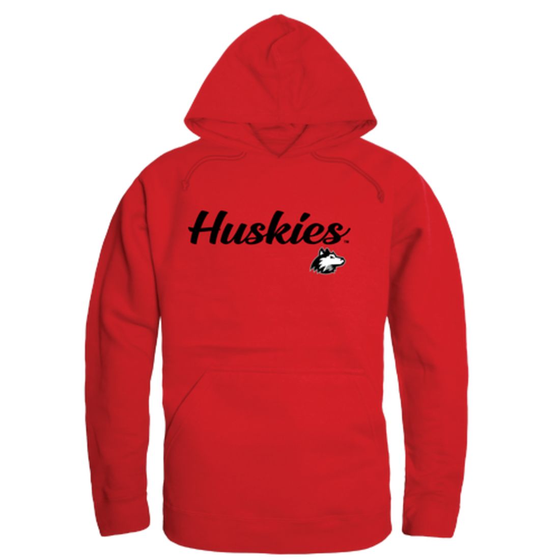NIU Northern Illinois University Huskies Mens Script Hoodie Sweatshirt Black