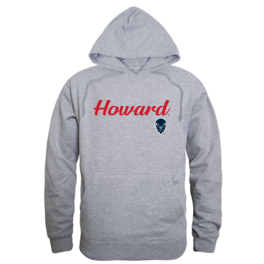 Howard University Bison Mens Script Hoodie Sweatshirt Black