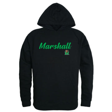 Marshall University Thundering Herd Mens Script Hoodie Sweatshirt Black