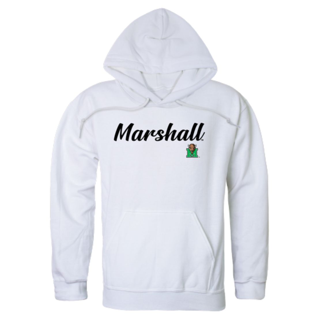 Marshall University Thundering Herd Mens Script Hoodie Sweatshirt Black
