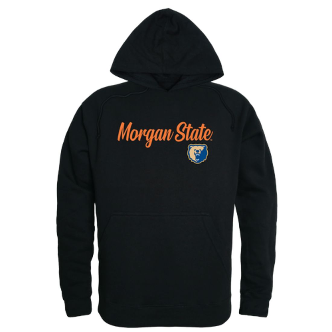 Morgan State University Bears Mens Script Hoodie Sweatshirt Black
