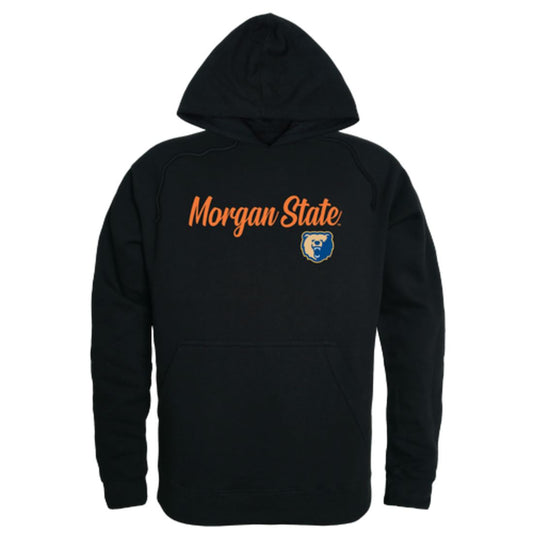 Morgan State University Bears Mens Script Hoodie Sweatshirt Black