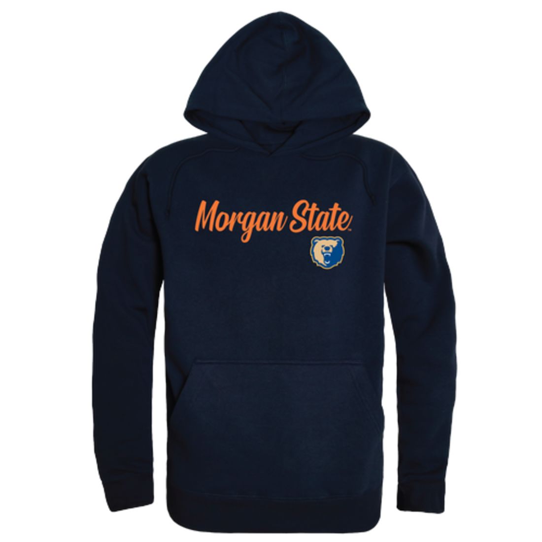 Morgan State University Bears Mens Script Hoodie Sweatshirt Black