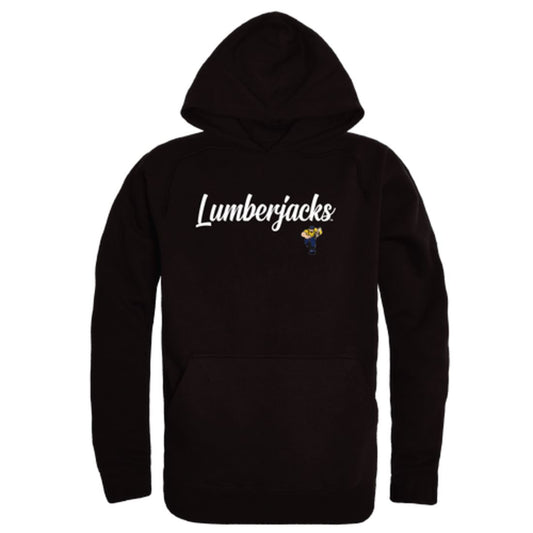 NAU Northern Arizona University Lumberjacks Mens Script Hoodie Sweatshirt Black