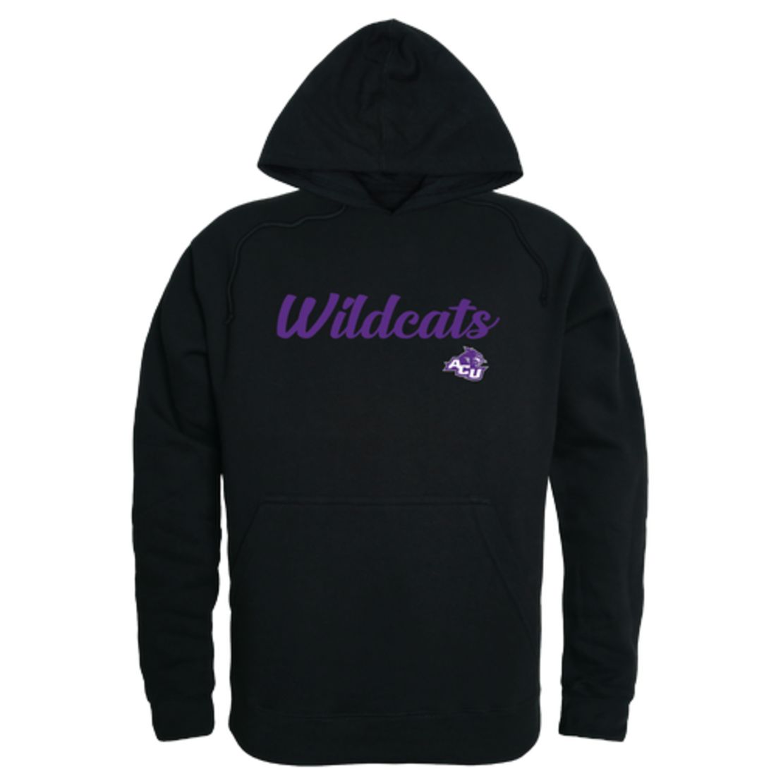 ACU Abilene Christian University Wildcats Mens Script Hoodie Sweatshirt Black