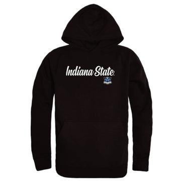 ISU Indiana State University Sycamores Mens Script Hoodie Sweatshirt Black