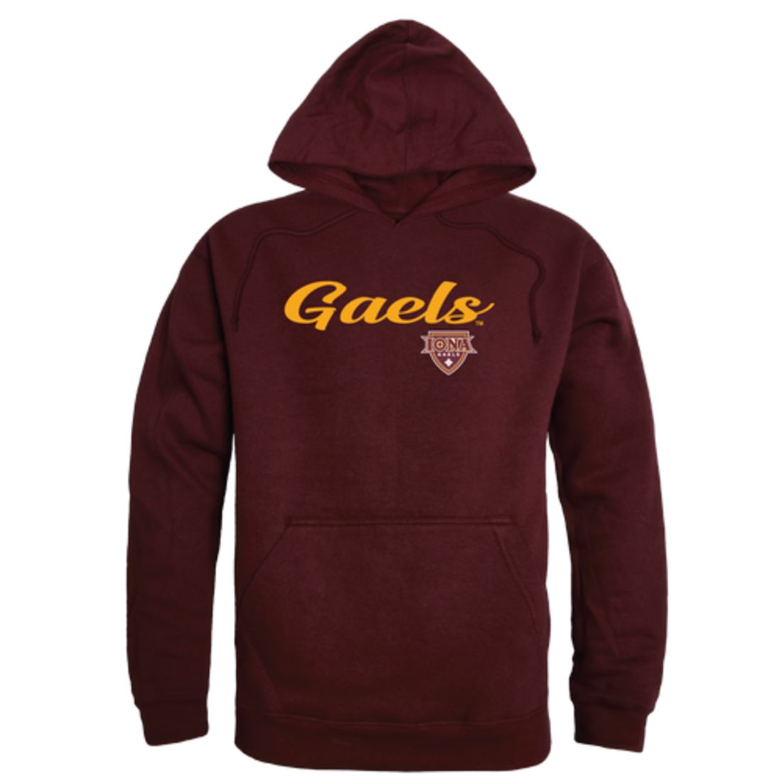 Iona College Gaels Mens Script Hoodie Sweatshirt Black