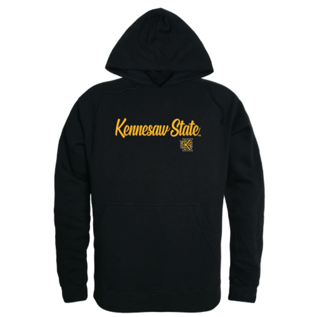 KSU Kennesaw State University Owls Mens Script Hoodie Sweatshirt Black