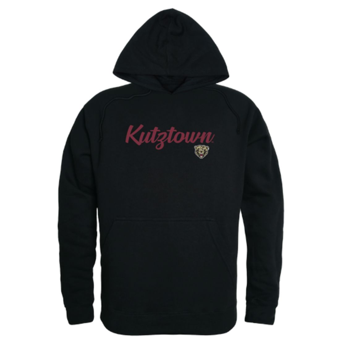 Kutztown University of Pennsylvania Golden Bears Mens Script Hoodie Sweatshirt Black