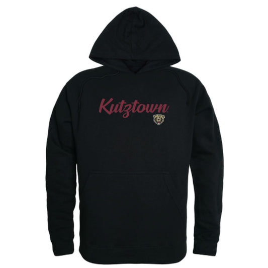Kutztown University of Pennsylvania Golden Bears Mens Script Hoodie Sweatshirt Black